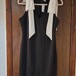 Newyork & Company mini black bow dress SIZE MEDIUM